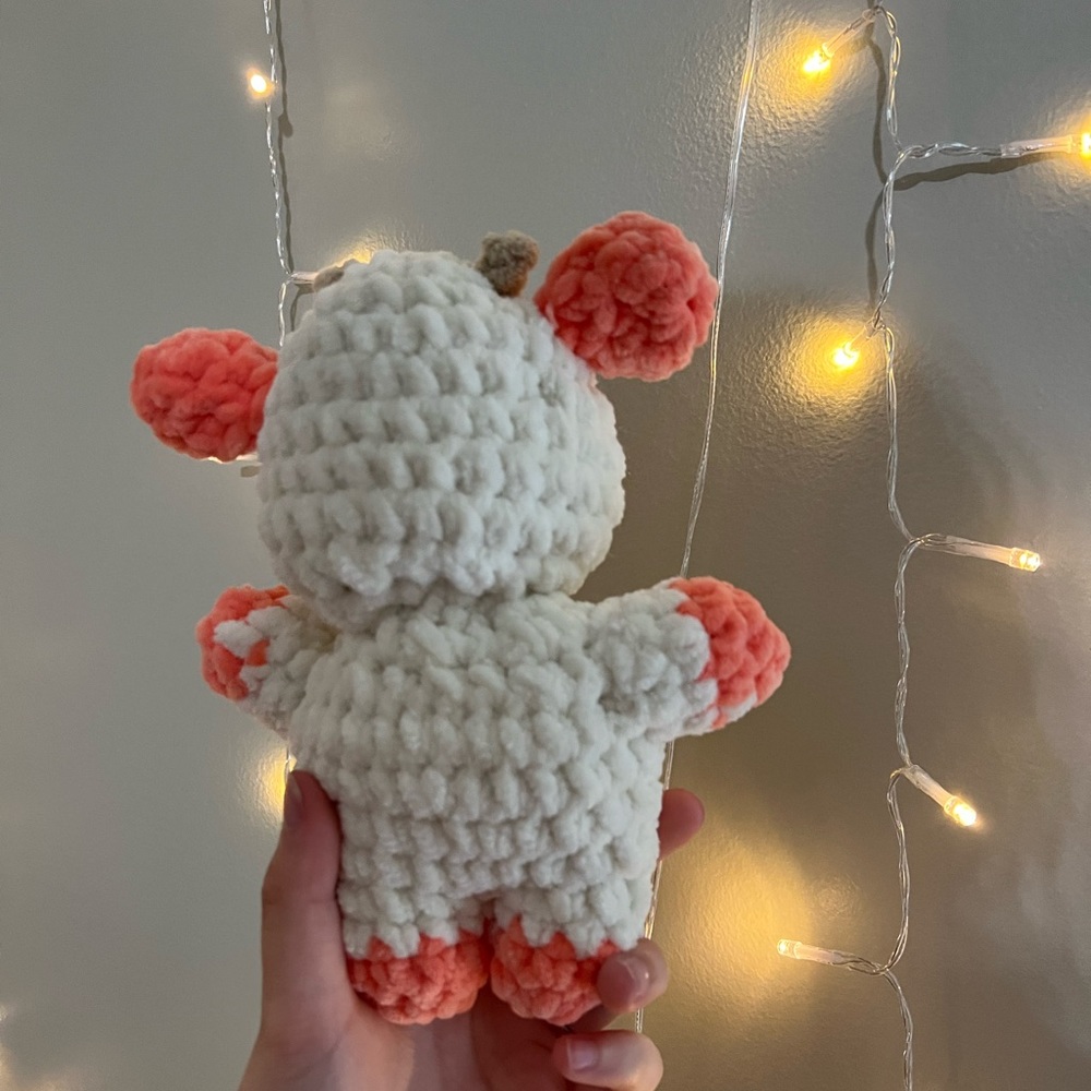 Orange Crochet Cow - Picture 4 of 4